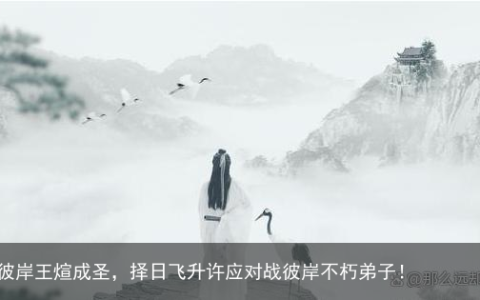 深空彼岸王煊成圣，择日飞升许应对战彼岸不朽弟子！