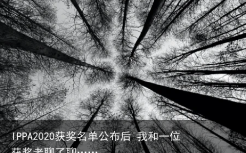 IPPA2020获奖名单公布后 我和一位获奖者聊了聊……