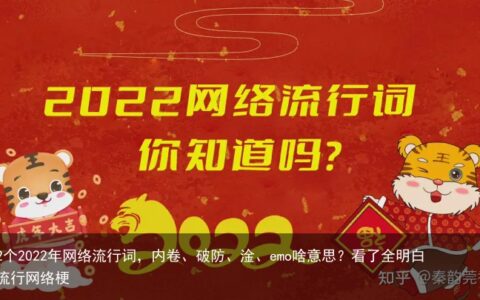 32个2022年网络流行词，内卷、破防、淦、emo啥意思？看了全明白-流行网络梗
