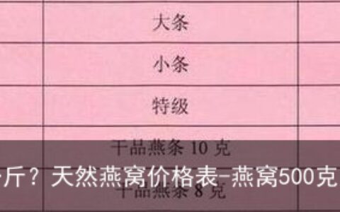 正品燕窝多少钱一斤？天然燕窝价格表-燕窝500克大概多少钱
