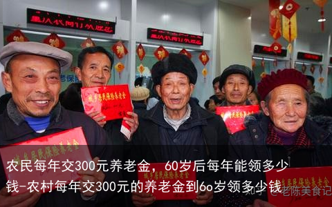 农民每年交300元养老金，60岁后每年能领多少钱-农村每年交300元的养老金到6o岁领多少钱
