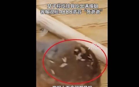 女子称吃黄焖排骨发现满嘴是蛆，总部提出赔偿4888元，删除视频
