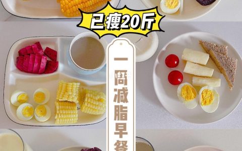 一周减脂早餐＋减肥秘籍：已瘦20斤（减肥早餐食谱一周搭配）