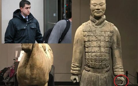 承认掰断并偷走兵马俑手指，美国男子或被轻判，网友怒了：欧美治安太自信（美国男子掰断兵马俑）