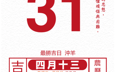 今日生肖黄历运势 2023年5月31日（2021.5.10生肖运势）