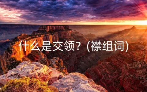 什么是交领？(襟组词)