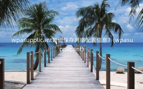 wpasupplicant如何保存网络配置信息？(wpasupplicant)