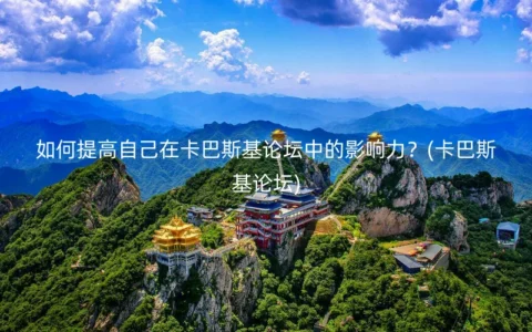 如何提高自己在卡巴斯基论坛中的影响力？(卡巴斯基论坛)
