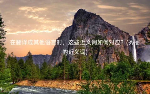 在翻译成其他语言时，这些近义词如何对应？(秀丽的近义词)