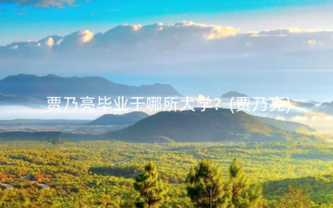 贾乃亮毕业于哪所大学？(贾乃亮)