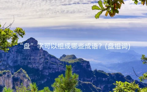 “盘”字可以组成哪些成语？(盘组词)