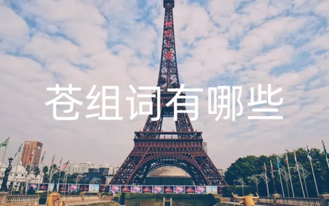苍组词有哪些