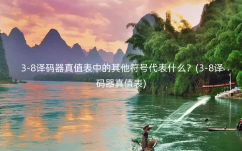 3-8译码器真值表中的其他符号代表什么？(3-8译码器真值表)