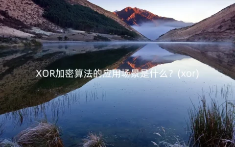 XOR加密算法的应用场景是什么？(xor)