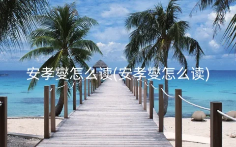安孝燮怎么读(安孝燮怎么读)