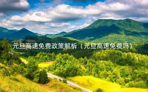 元旦高速免费政策解析（元旦高速免费吗）